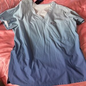 Figs Ombre Blue Scrub Set